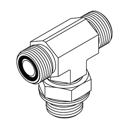 Tompkins Hydraulic Fitting, International 04MORFS-04MORFS-04MBSPP TEE FF3860-04-04-04